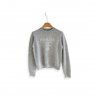 PRADA LETTER EMBROIDERED KNITWEAR PRADA LETTER EMBROIDERED KNITWEAR